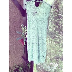 Free People Daydream Seafoam Lace Dress